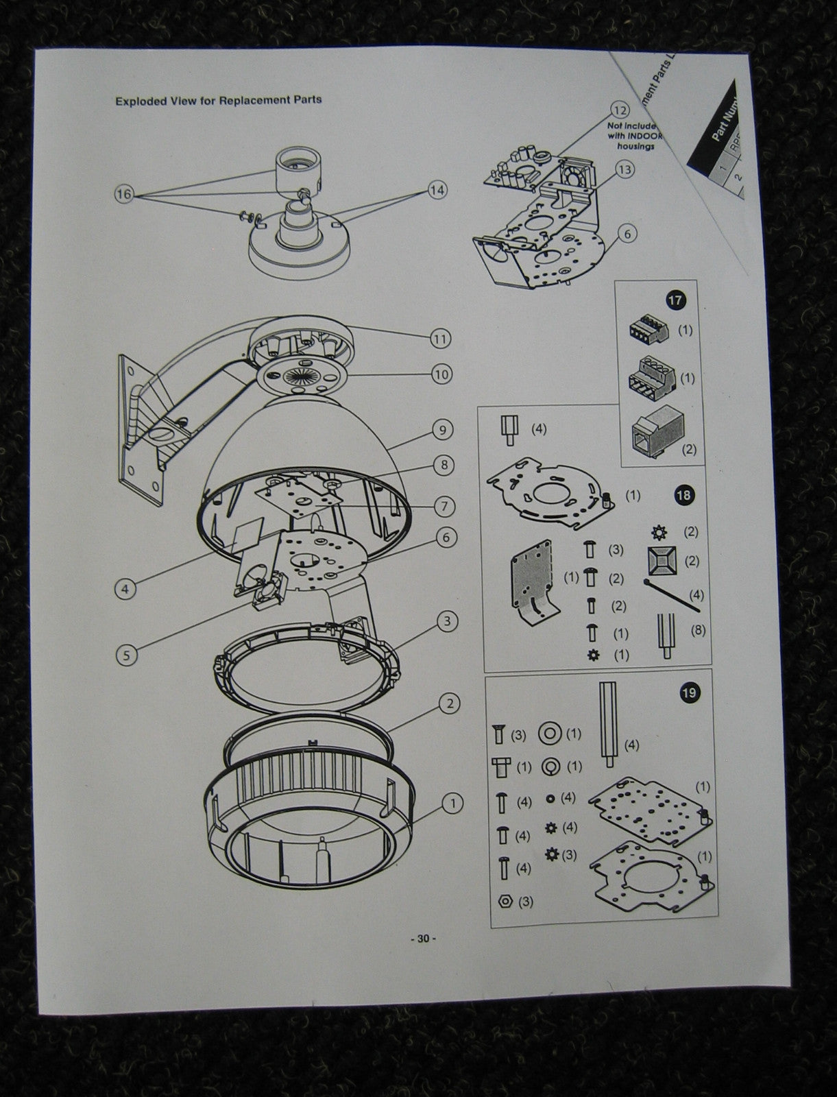 VIDEOLARM IP READYシリーズ モデルIFDP75CNと思われるアイテムは部品として未使用です