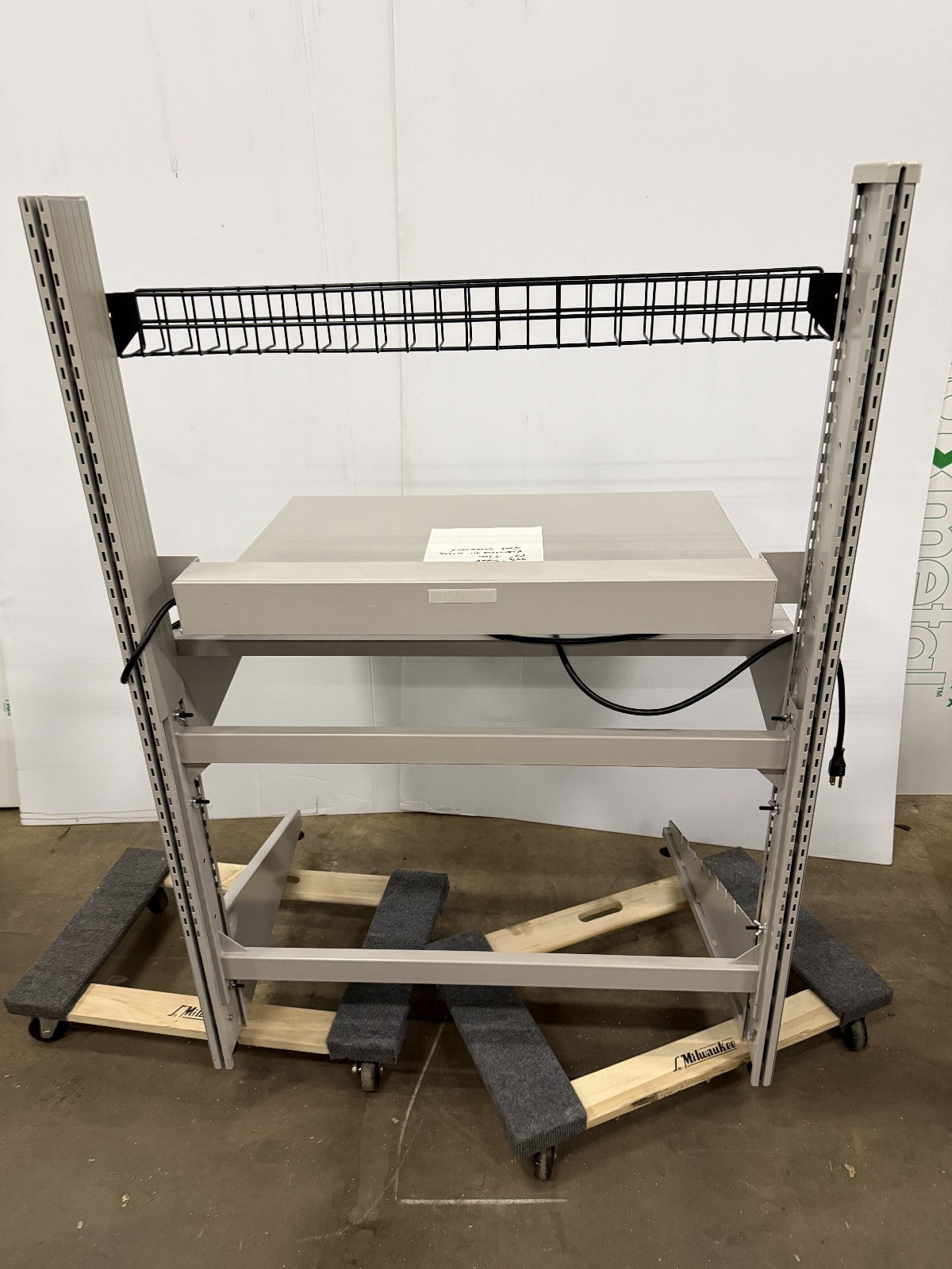 LISTA 36" W X 34 1/2" D X 55" TALL WORKBENCH / TABLE RISERS ELECTRICAL BAR