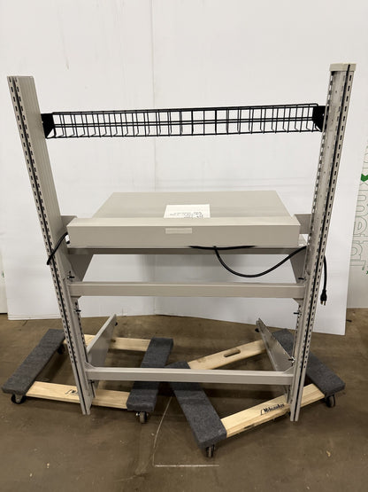 LISTA 36" W X 34 1/2" D X 55" TALL WORKBENCH / TABLE RISERS ELECTRICAL BAR