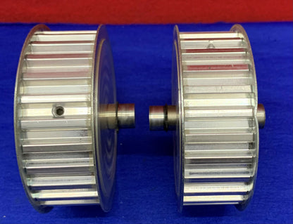 Lotto di 2 pulegge per cinghia dentata di precisione T10/27