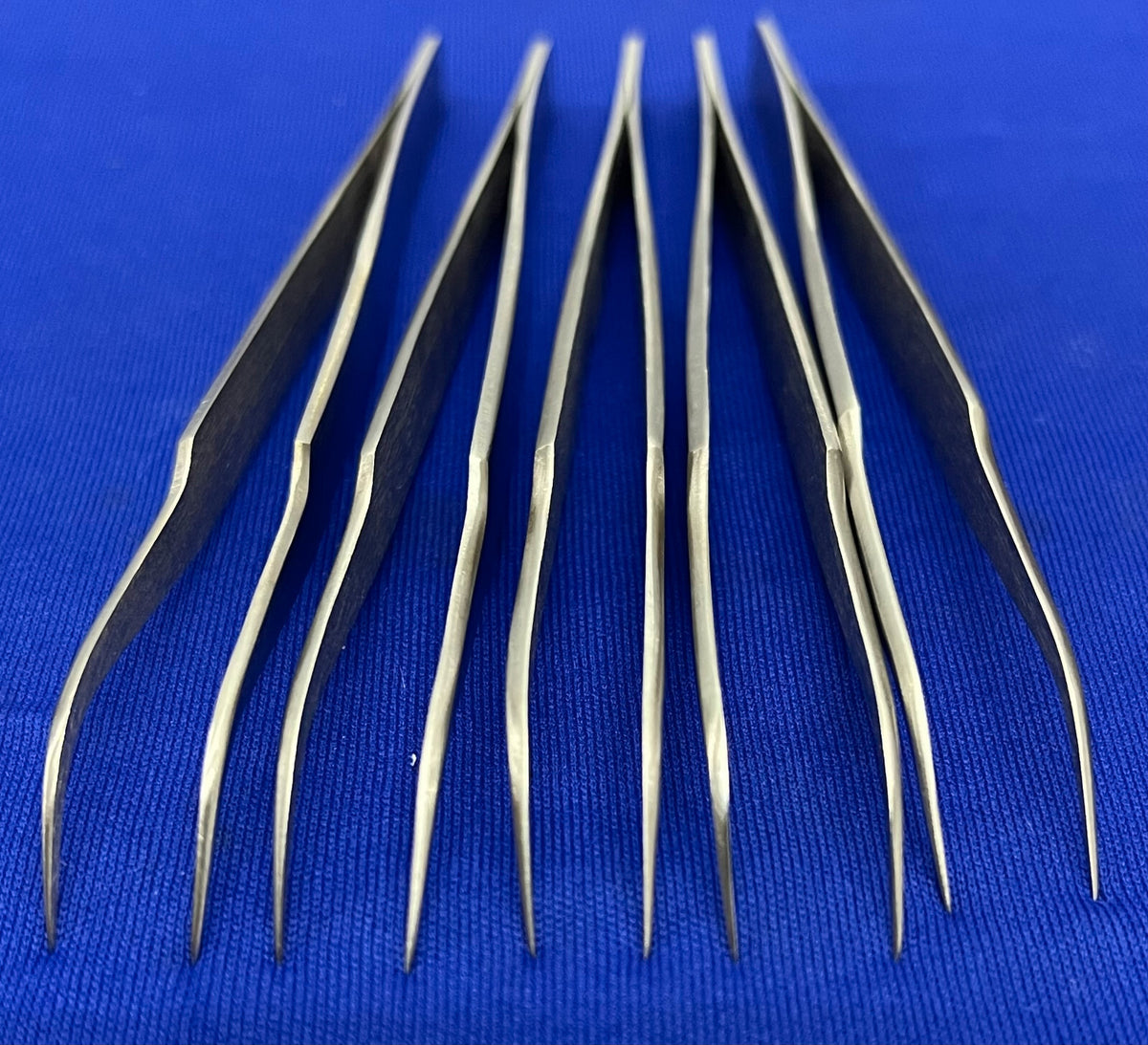 AVEN 7-SA CURVED SUPER FINE POINTS TWEEZERS 4 3/4” SS - 1 LOT QTY 10