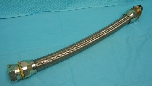 TUBO METALLICO FLESSIBILE 1 3/4" NPT FEMMINA 1 3/4" NPT MASCHIO LUNGHEZZA TOTALE 24"