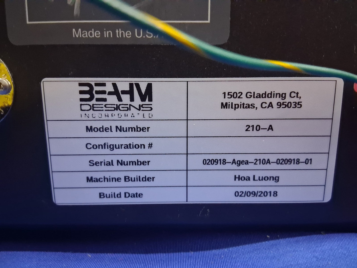 Beahm 210-A BALLOON DEVELOPMENT STATION HOT AIR STATION/ HOT AIR BOX/ HOT BOX