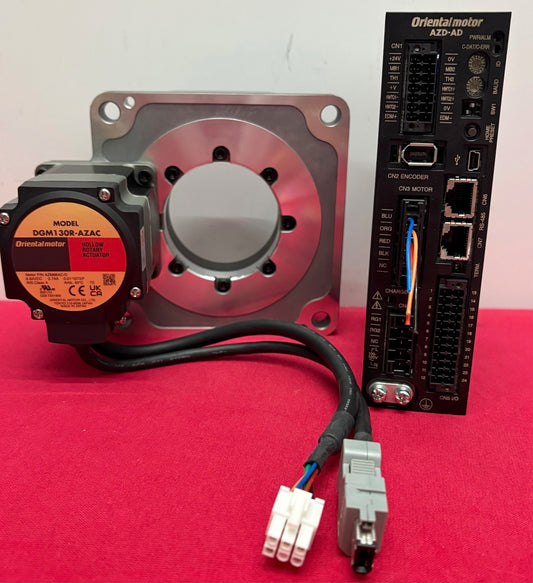 ORIENTAL MOTOR DGM130R-AZAC ROTARY TABLE w/ STEPPING MOTOR DRIVER AZD-AD - PARTS