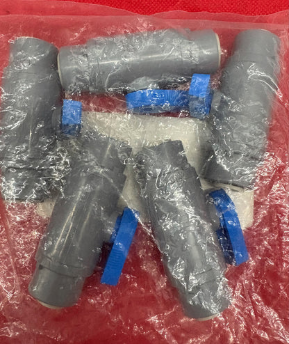 PVC INLINE 2-WAY BALL VALVE 6381890 3/8”x3/8” 3CGJ8 - 1 PACKAGE QTY 5