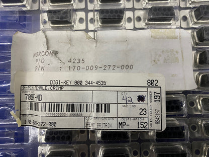 DIGI-KEY 709F-N NORCOMP 170-009-272-000 9-polige Crimpbuchse, Buchse – 1 Paket, Menge 42