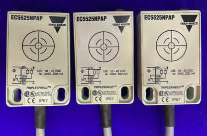 Qté 3 - Capteurs de proximité Carlo Gavazzi EC5525NPAP
