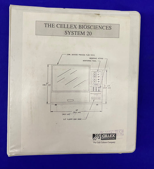 セルカルチャーカンパニー CELLEX BIOSCIENCES システム 20 操作マニュアル Rev C 