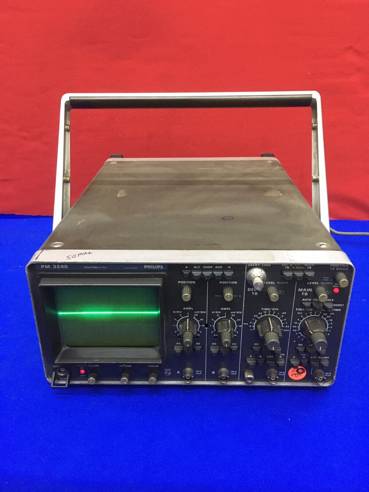 PHILIPS 50 MHZ OSCILLOSCOPIO A DOPPIO CANALE AMPLIFICATORI VERTICALI PM 3240 - PARTI 