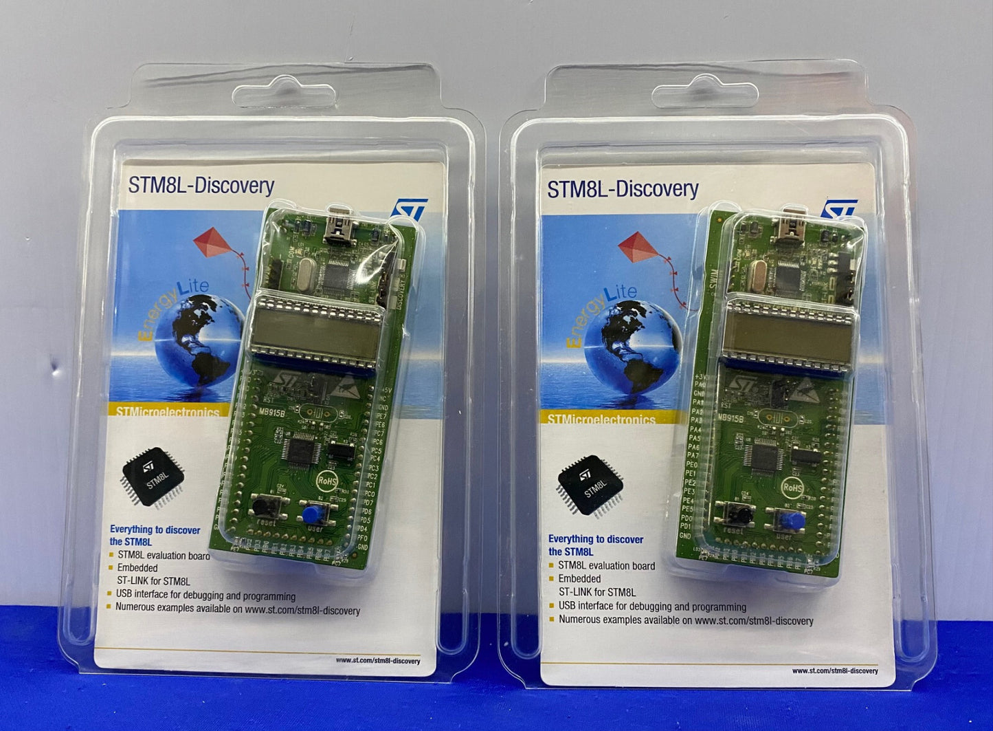 STMICROELECTRONICS STM8L-DISCOVERY 15X EVALUATION BOARD - 1 LOT QTY 2