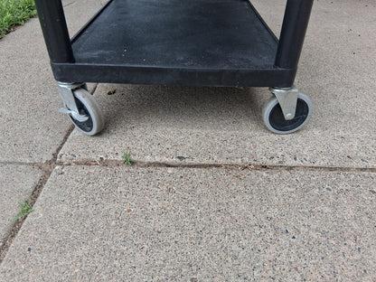 Luxor 24" x 18" 3 Shelf Utility Cart with Locking Wheels