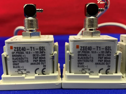 1 lote de 4 interruptores de vacío digitales SMC ZSE40-T1-62L 