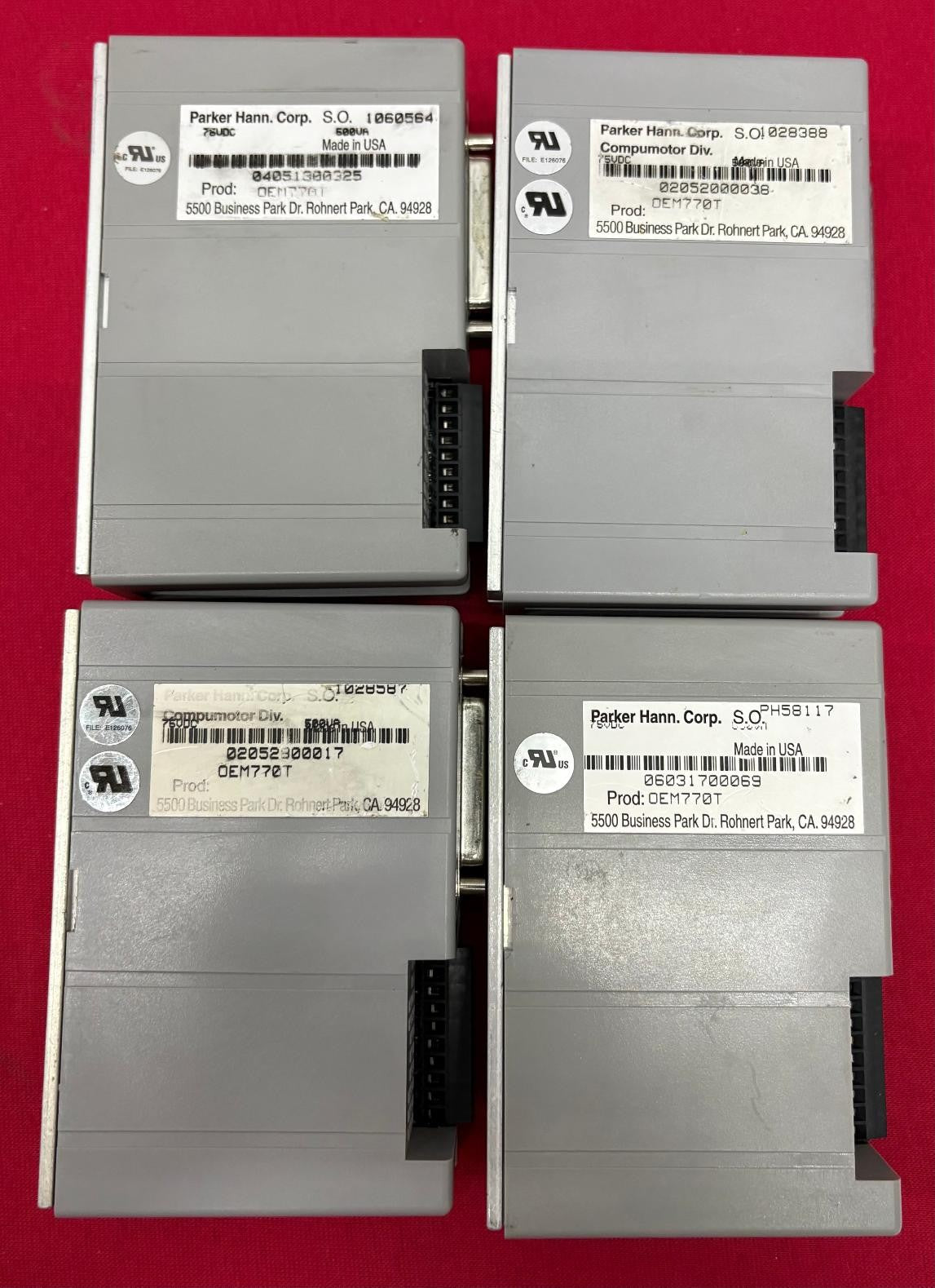 PARKER  COMPUMOTOR  OEM770T  TORQUE SERVO DRIVE STEPPER CONTROLLER -QTY 4 -PARTS