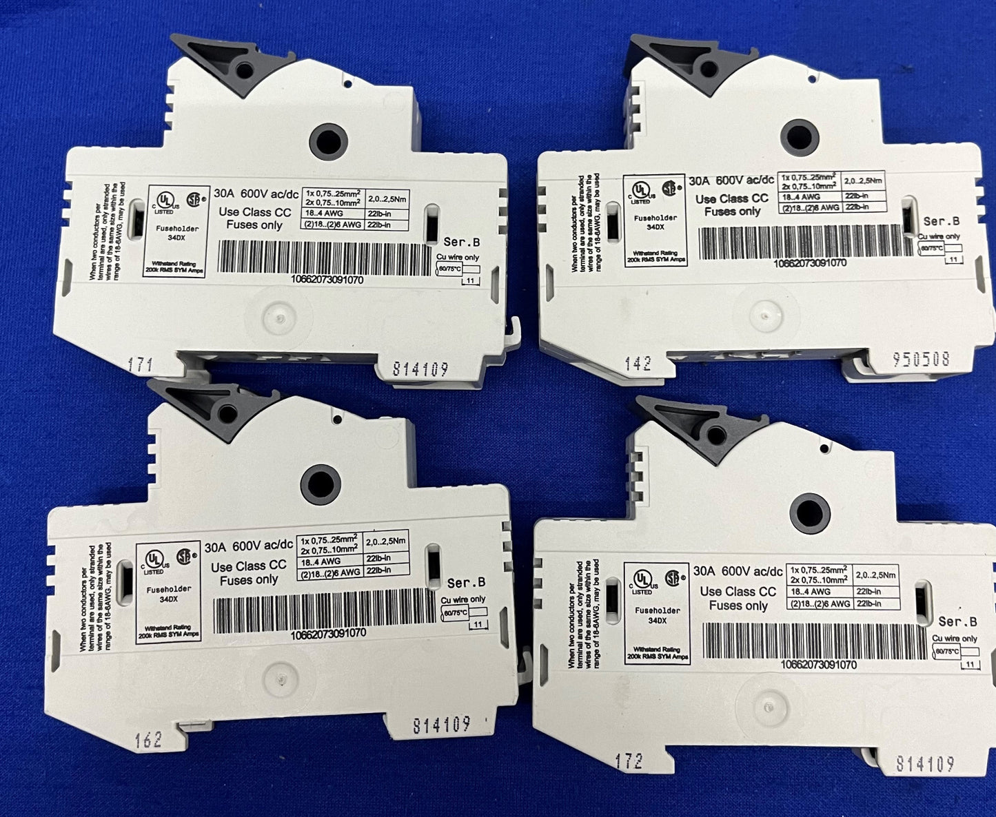 Porte-fusible AB ALLEN BRADLEY 1492-FB1C30-D1 72 V 30 A LOT DE 9