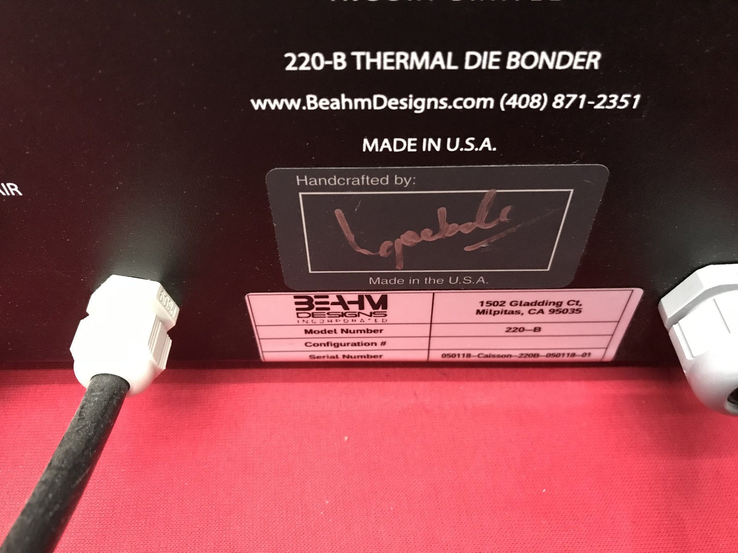 Beahm 220 B Thermal Die Bonder Hot Jow Split Die Bonder CONTROLLER ONLY FOR PART