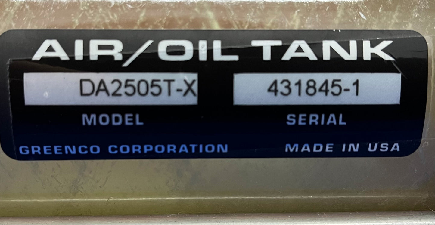 GREENCO AIR/OIL TANK DA2505T-X PNEUMATIC