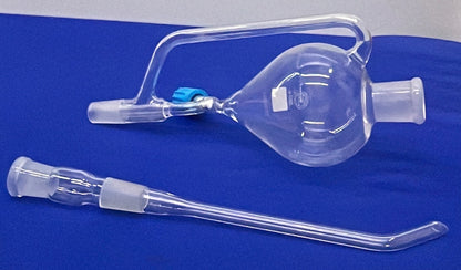QUICKFIT ™ 250 ml DE250/33 DRUCKAUSGLEICHSTRICHTER MIT ZUSÄTZLICHEM GLASROHR 