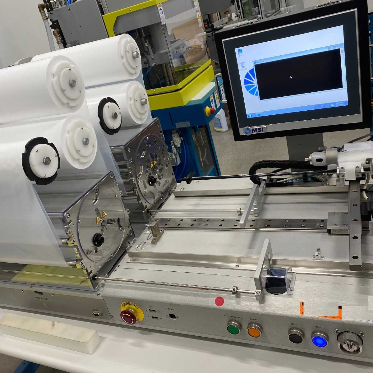 MSI FFS1075S-350 Drug Coated Balloon Pleat & Fold Machine | Used Catheter Manufacturing Equipment