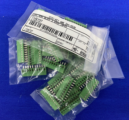 DIGI-KEY 1725737 CONN TERMINALE BLOCK 2,54mm 10POS - 1 CONFEZIONE QTY 25 BLOCCHI