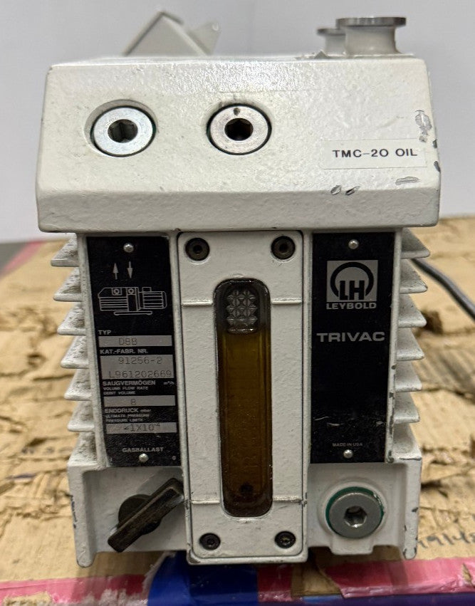 Leybold / Trivac D8B 91256-2 Dual Stage Rotary Vane Vacuum Pump For Parts/Repair