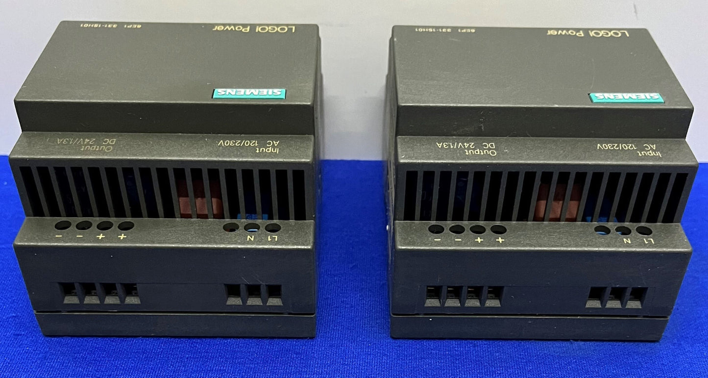 SIEMENS LOGO! ALIMENTATORE 6EP1331-1SH01 DC 24V 13A - 1 LOTTO QTY 2