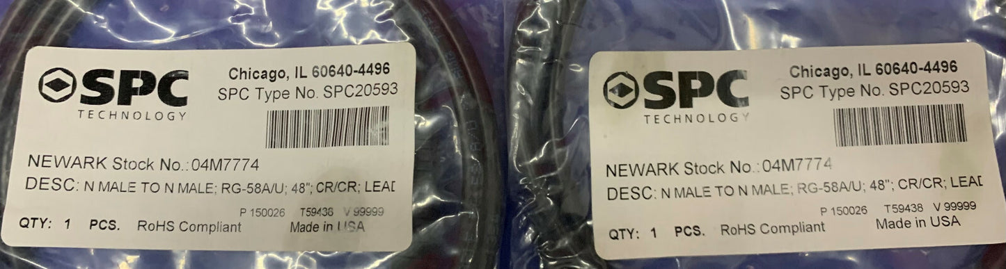 5 個ロット - SPC テクノロジー (Amphernol 類似品) SPC20593 RG58 RG-58A/UN