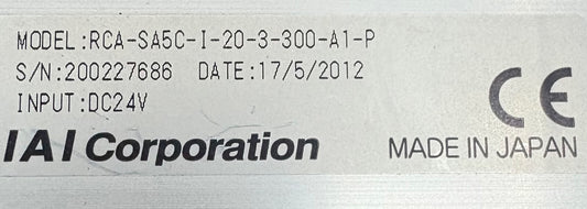 IAI ROBO CYLINDER RCA-SA5C-I-20-3-300-A1-P & CONTROLLER ACON-C-201-NP-2-0  PARTS