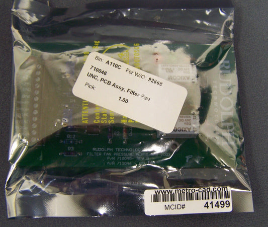 RUDOLPH TECHNOLOGIES P/N 710045-REUB A/N 710046-REC FILTER LÜFTER Druck ALARM 
