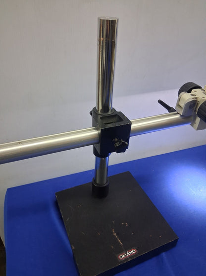 Scienscope SSZ-2 Stereo Zoom Microscope 6.7-45X Boom Stand and LED Ring Light