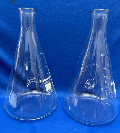 FISHERBRAND FB-500-4000 BICCHIERE ERLENMEYER 4000mL STRETTO - QTY 2