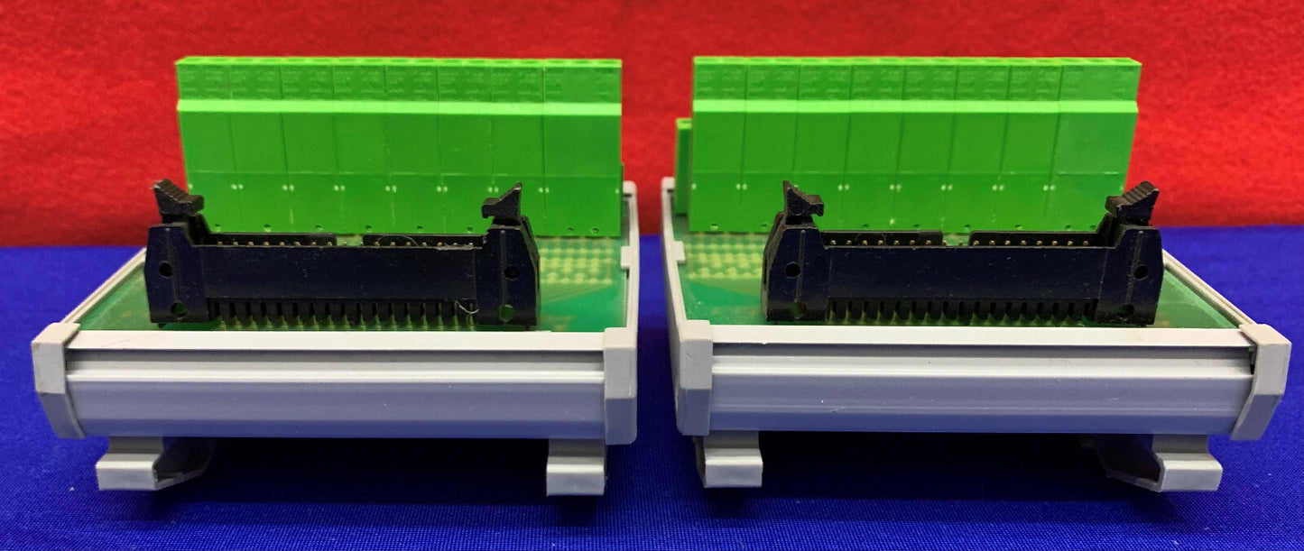 Lot of 2 - Connectwell 34 Wire Terminal Block Module IMIDC/34/H/L
