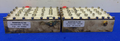 RF BANDPASS FILTER 466 R6 1.5GHz CMT 532-5000-0466 CMF466 0702 - 1 LOT QTY 2