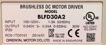 VEXTA BLFDP BLFD30A2 DIGITAL OPERATOR BRUSHLESS DC MOTOR DRIVER -  PARTS/REPAIR