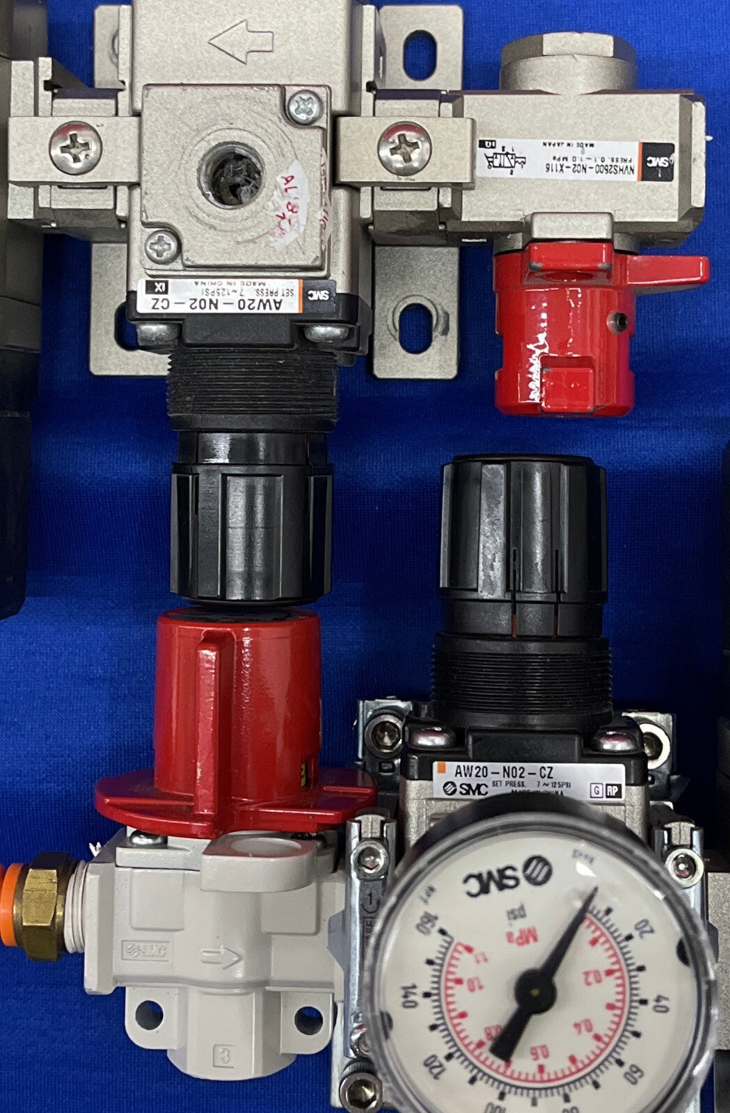 数量 4 - SMC フィルタ レギュレータ アセンブリ ユニット NAV2000-N02-5DZ、AW20-1097245-00-1