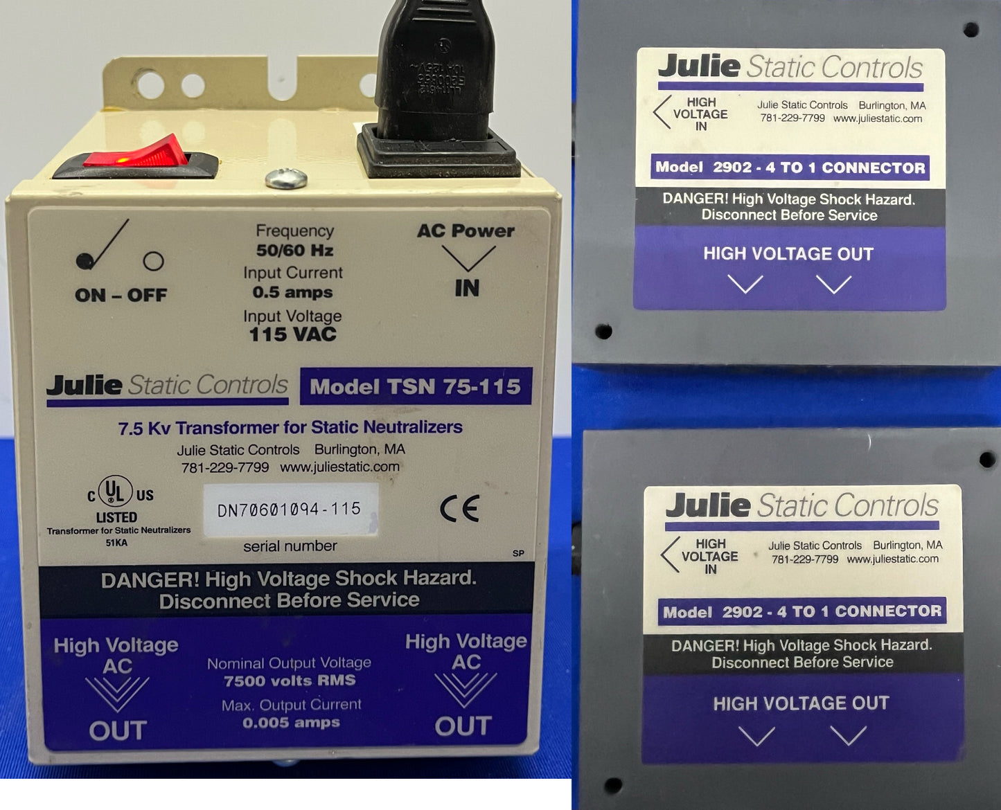 SISTEMA DE LIMPIEZA DE BANDA NEUTRO-VAC DE 12" CON CONTROL ESTÁTICO DE SIMCO - PIEZAS/REPARACIÓN