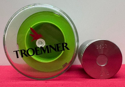 TROEMNER CL 5 2LB PRECISION CYLINDRICAL WEIGHT w/ CASE STAINLESS STEEL