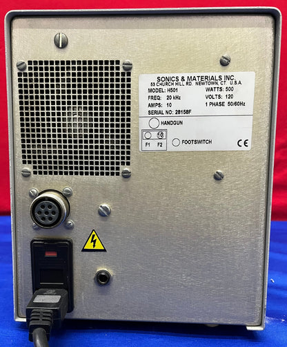 PARA PIEZAS SONICS &amp; MATERIALS H501 SOLDADOR ULTRASÓNICO SIN SONDA PISTOLA MANUAL/PEDAL