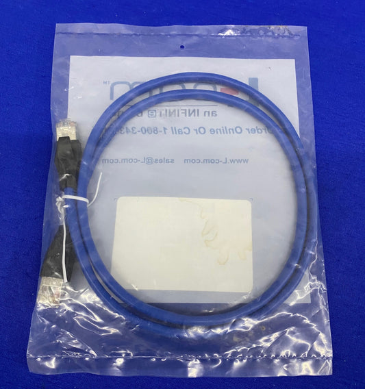 L-COM™ TRD855SCRBL-3 シールド CAT 5E EIA568 パッチケーブル