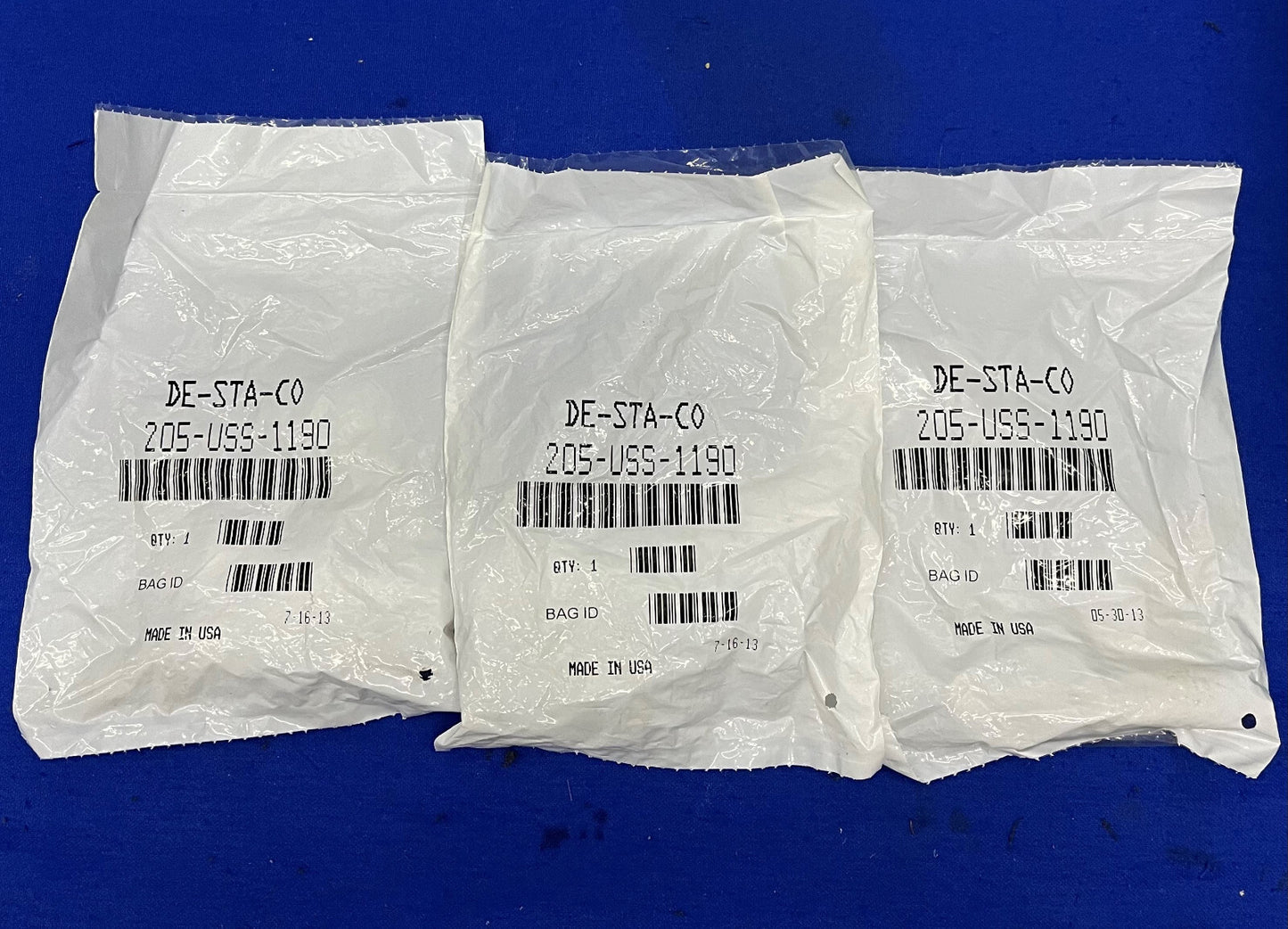 DE-STA-CO 205-USS-1190 ABRAZADERA DE SUJECIÓN MANUAL HORIZONTAL LOTE DE 3