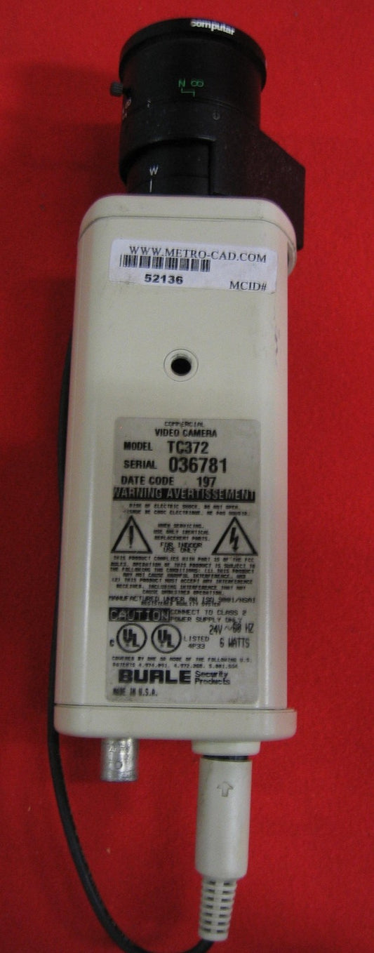 BURLE SECURITY PRODUCTS TC372 KOMMERZIELLE VIDEOKAMERA 