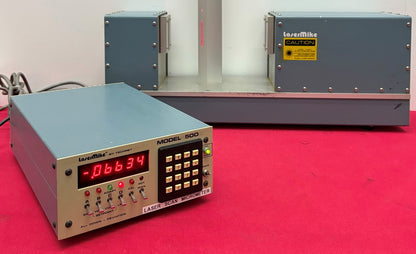 TECHMET LASERMIKE 500-01 MICROMETER W/ 500-02 LASER SCANNER - FOR PARTS/REPAIR