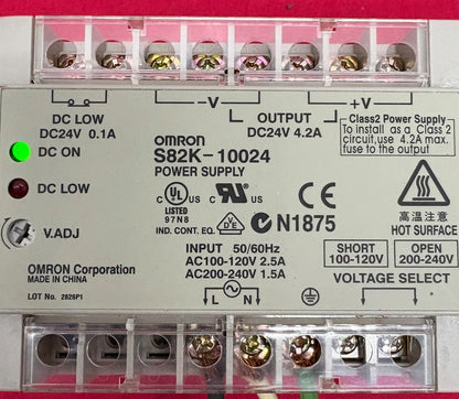 OMRON S82K-10024 POWER SUPPLY INPUT 110-120V