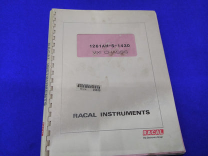 Manual de instalación de Racal Instruments, Inc. 1261 AH-S1430 VXI Chasis / 1261A