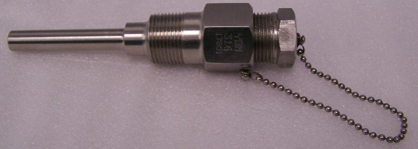 YDM31617851 Puits thermométrique 3/4" T316 en acier inoxydable 5 7/8" L arbre-4"