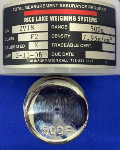 ライスレイク計量システム 500G 100G 50G SS 円筒形重量クラス F2 