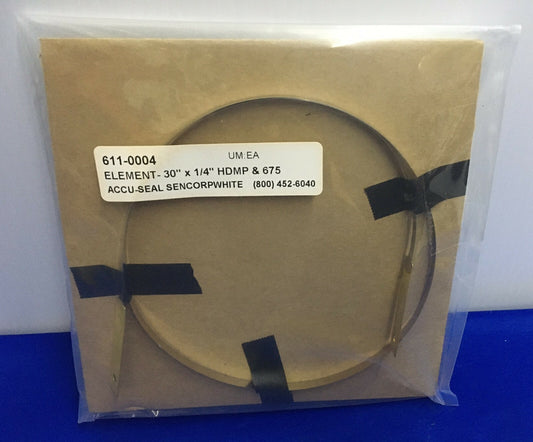 ELEMENTO ACCU-SEAL SENCORPWHITE 611-0004 - ELEMENTO RISCALDANTE HDMP E 675 DA 30" X 1/4"