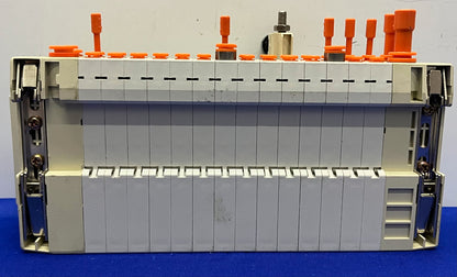 SMC SS5V1-1010983-03-1 MANIFOLD w/ 14 QTY SV1100-5FU PNEUMATIC ASSEMBLY BLOCK