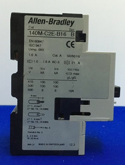 Allen-Bradley Allen Bradley AB 140M-C2E / 140M-C2E-B16 SER B Leistungsschalter