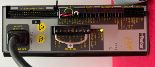 PARKER COMPUMOTOR ZETA6104 SINGLE AXIS STEPPER DRIVE CONTROLLER 95–132VAC