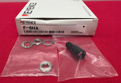 KEYENCE F-6HA F6HA FOCUSING LENSE w/ NUTS & WASHERS